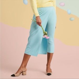 Betabrand Robin's Egg The Sassiest Pants w Skirt Overlay XS
